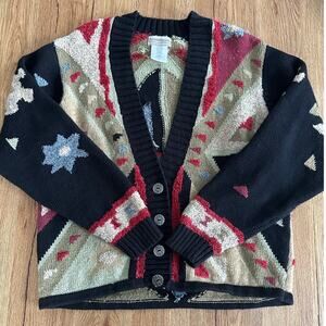 Coldwater Creek Vtg Chunky Cardigan Sweater Size Small
